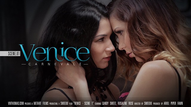 Lesbian women wearing sexy lingerie enjoy passionate sex