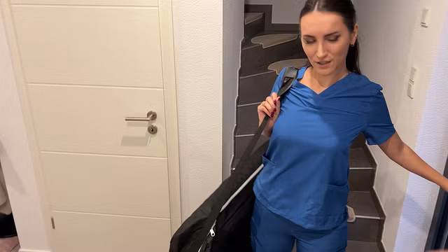 Massage at home turns into a pleasant surprise