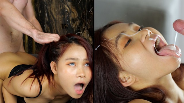 Asian teen gets fucked hard and loves it