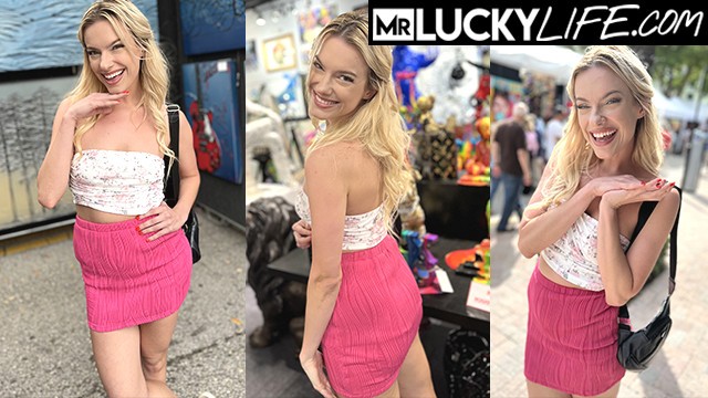 Connecting with hot blonde babe Lindsey Lex