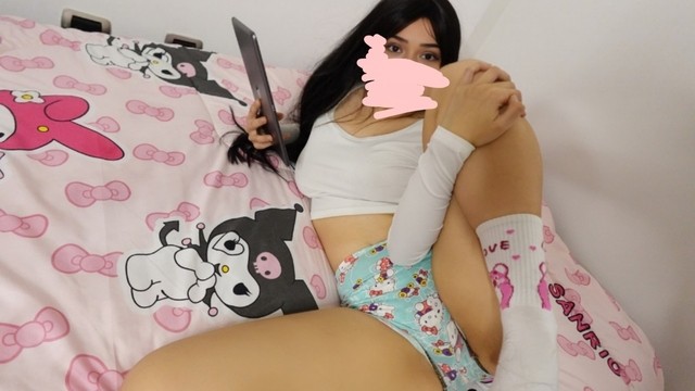 Hot stepsister with perfect tits lets me fuck her in her room