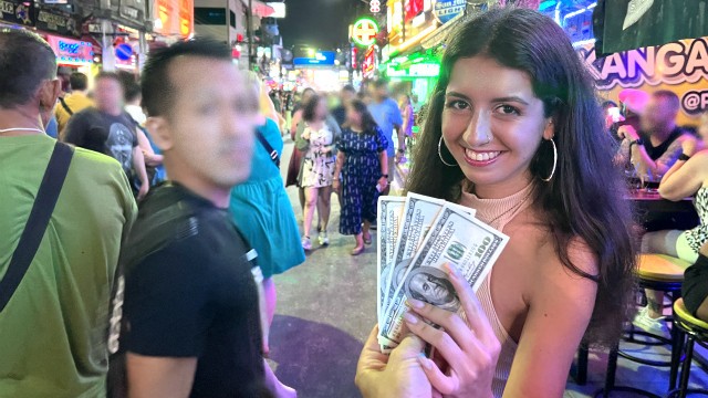 Picked up an escort near a nightclub and offered hard sex for money - anal and facial cum shot